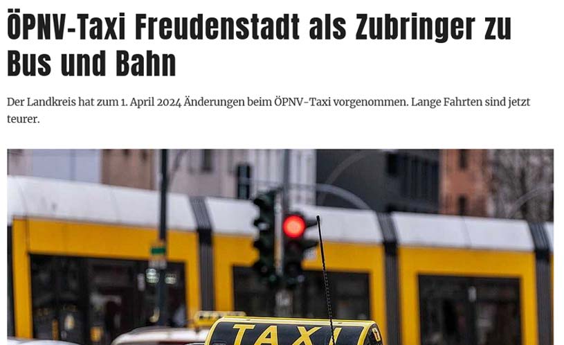 Artikel taxi-heute.de vom 02-04-2024
